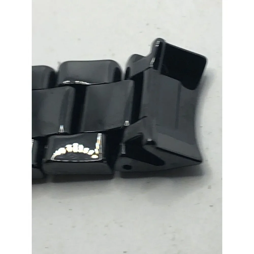 Michael Kors Watch Parts Black Ceramic Partial Band 20mm Links No Clasp PJ186